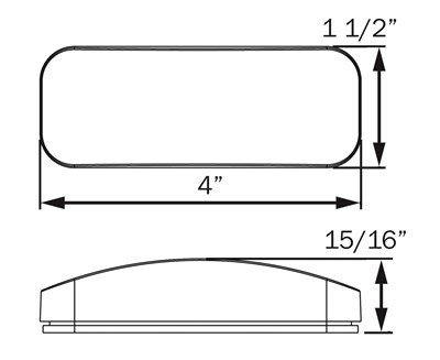 Yellow frame marker/clearance light