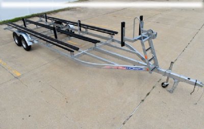 PT20 Single Axle Galvanized Pontoon Boat Trailer