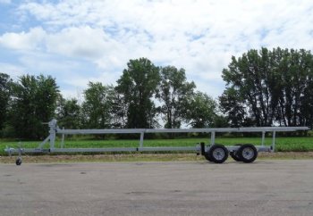 24' Crank Up Triple Axle Pontoon Trailer