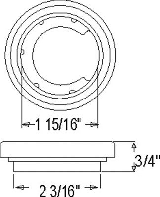 2" marker light grommet