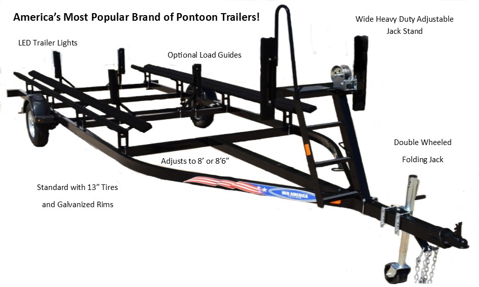 PT22/13-LED Single Axle Pontoon Boat Trailer