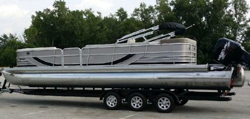 PT32-3HD Triple Axle Pontoon Boat Trailer with Brakes- Galvanized